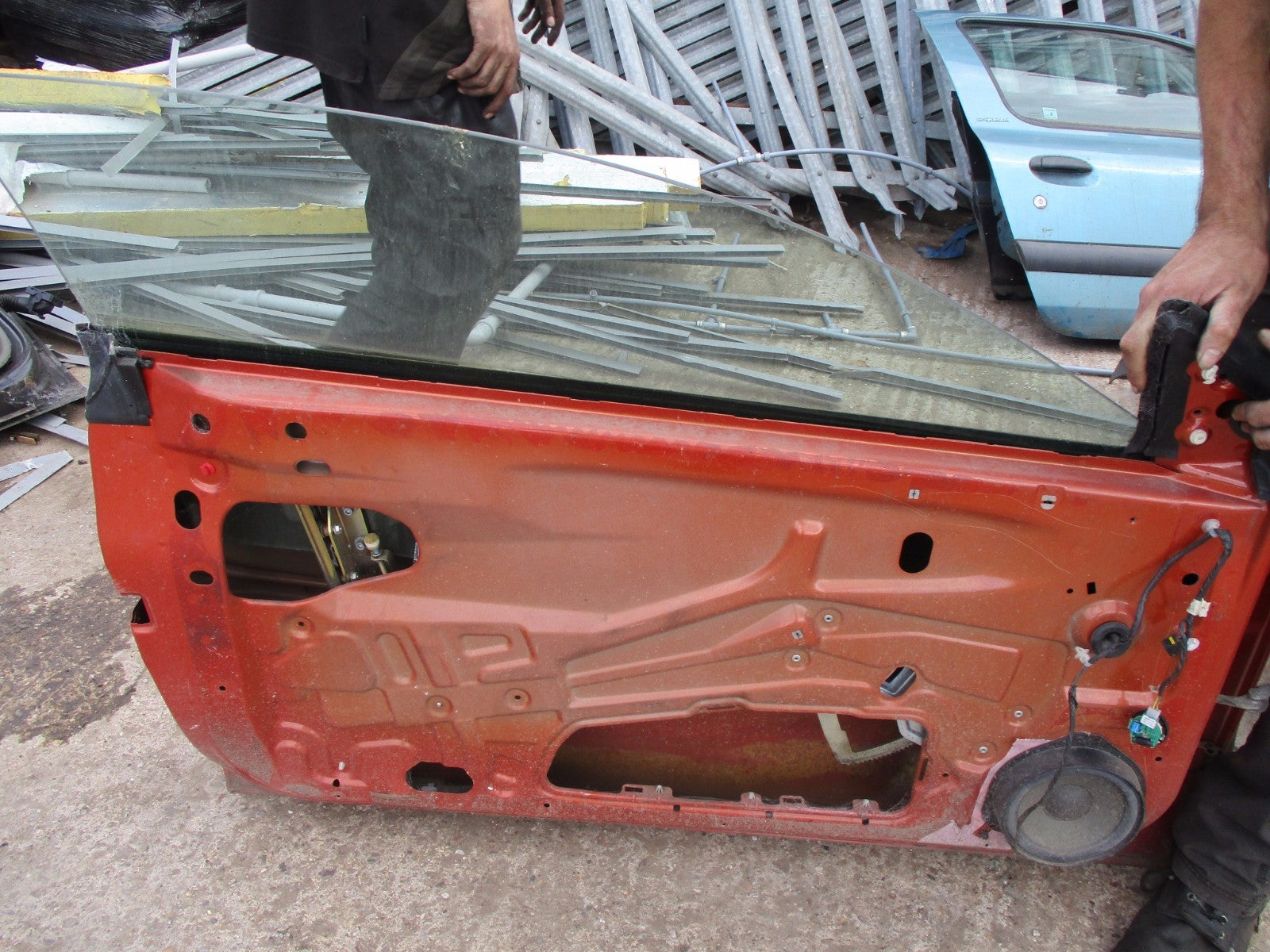 VAUXHALL ASTRA G MK4 2002 NS PASSENGER SIDE DOOR ORANGE 11276Z