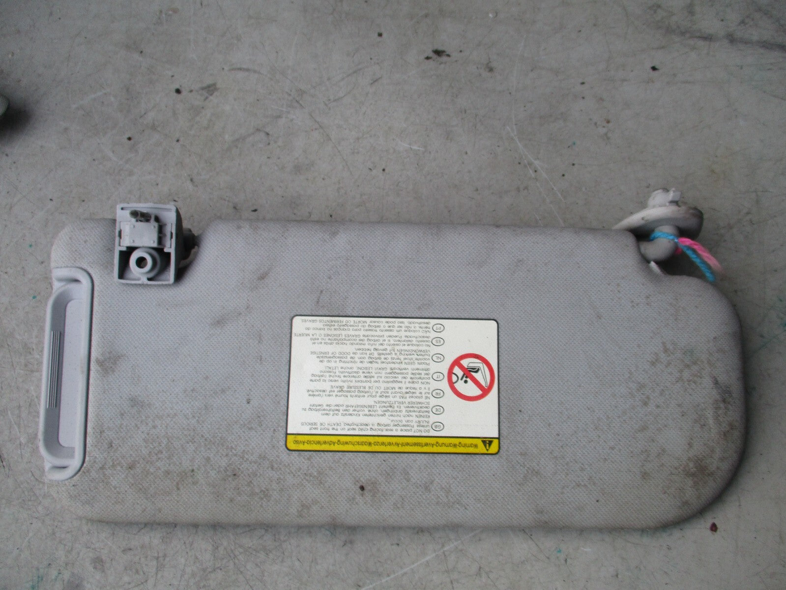 HYUNDAI I40 2014 NS PASSENGER SIDE FRONT INTERIOR SUN VISOR