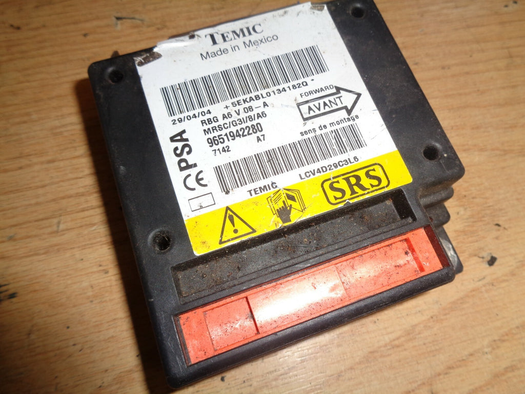 CITROEN C2 MK1 2004 AIRBAG CONTROL MODULE CRASH ECU 9651942280