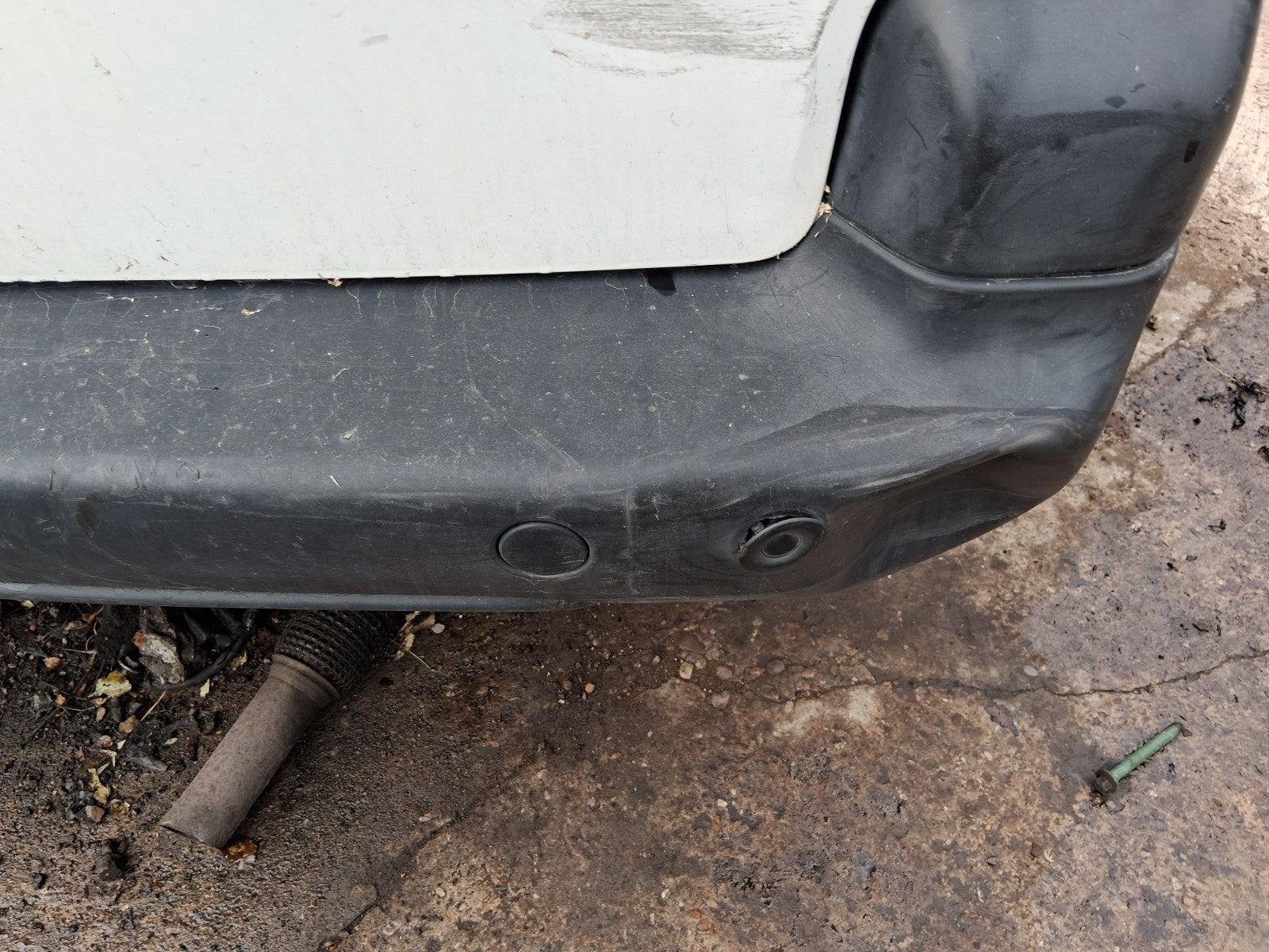2017 PEUGEOT PARTNER MK2 COMPLETE REAR BUMPER WITH PDC SENSORS BLACK