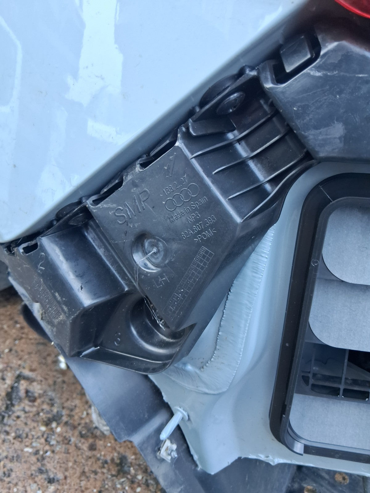 2025 AUDI A1 S LINE MK2 GB NSR PASSENGER SIDE REAR LEFT BUMPER BRACKET 82A807393