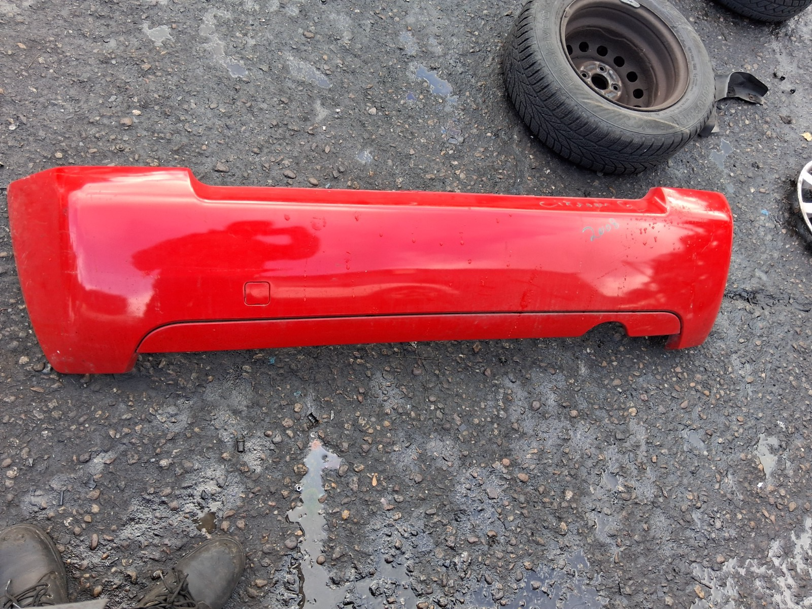 2008 CITROEN C2 COMPLETE REAR LOWER BUMPER RED