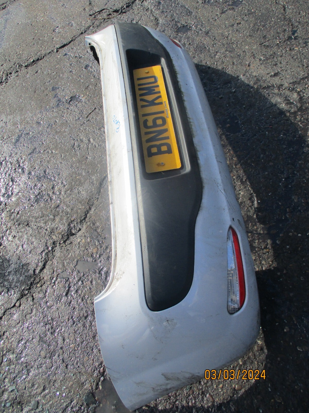 FIAT GRANDE PUNTO EVO 2011 3 DOOR REAR COMPLETE BUMPER BIANCO RADIOSO MET