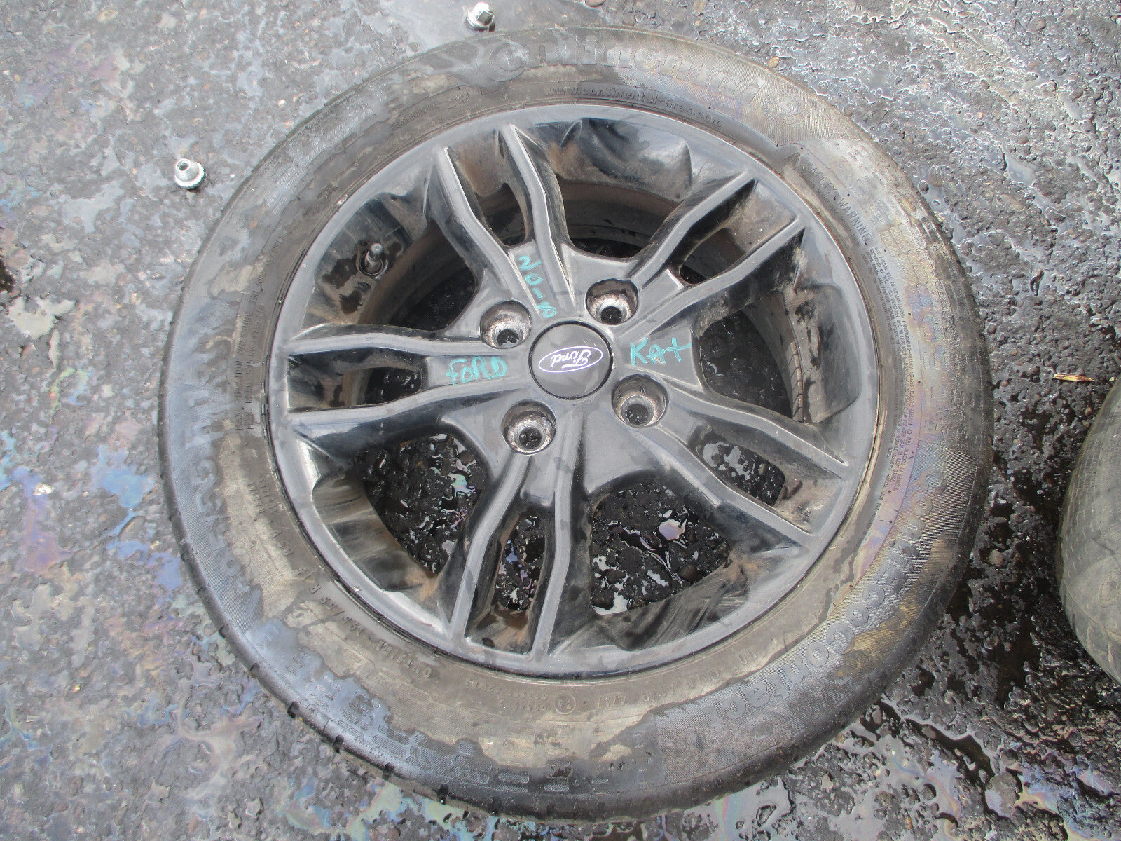 FORD KA + 2018 15 INCH BLACK ALLOY WHEEL WITH TYRE 195/55R15 E1BJ1007CA