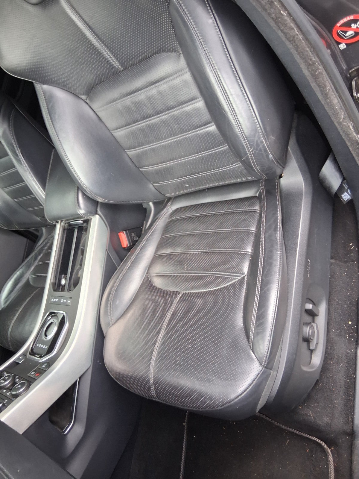 2016 RANGE ROVER EVOQUE L538 NS PASSENGER SIDE FRONT COMPLETE SEAT LEATHER BLACK