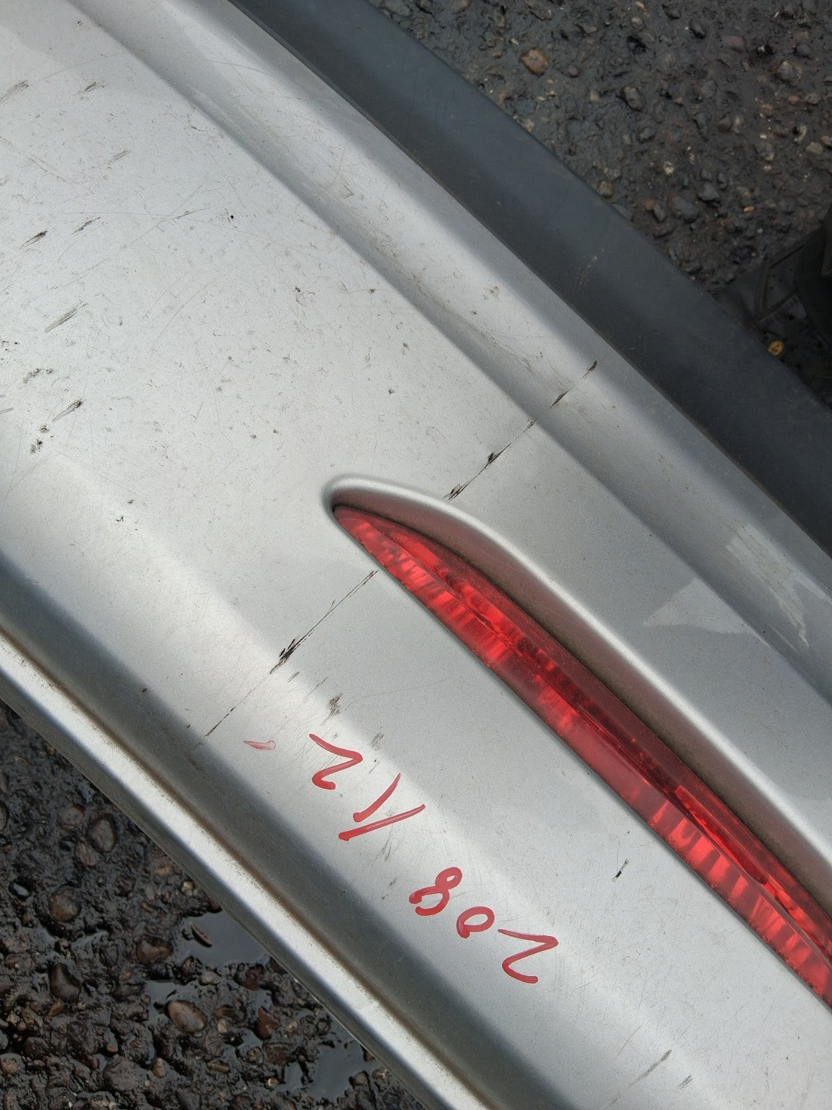 2012 PEUGEOT 208 COMPLETE REAR BUMPER SILVER