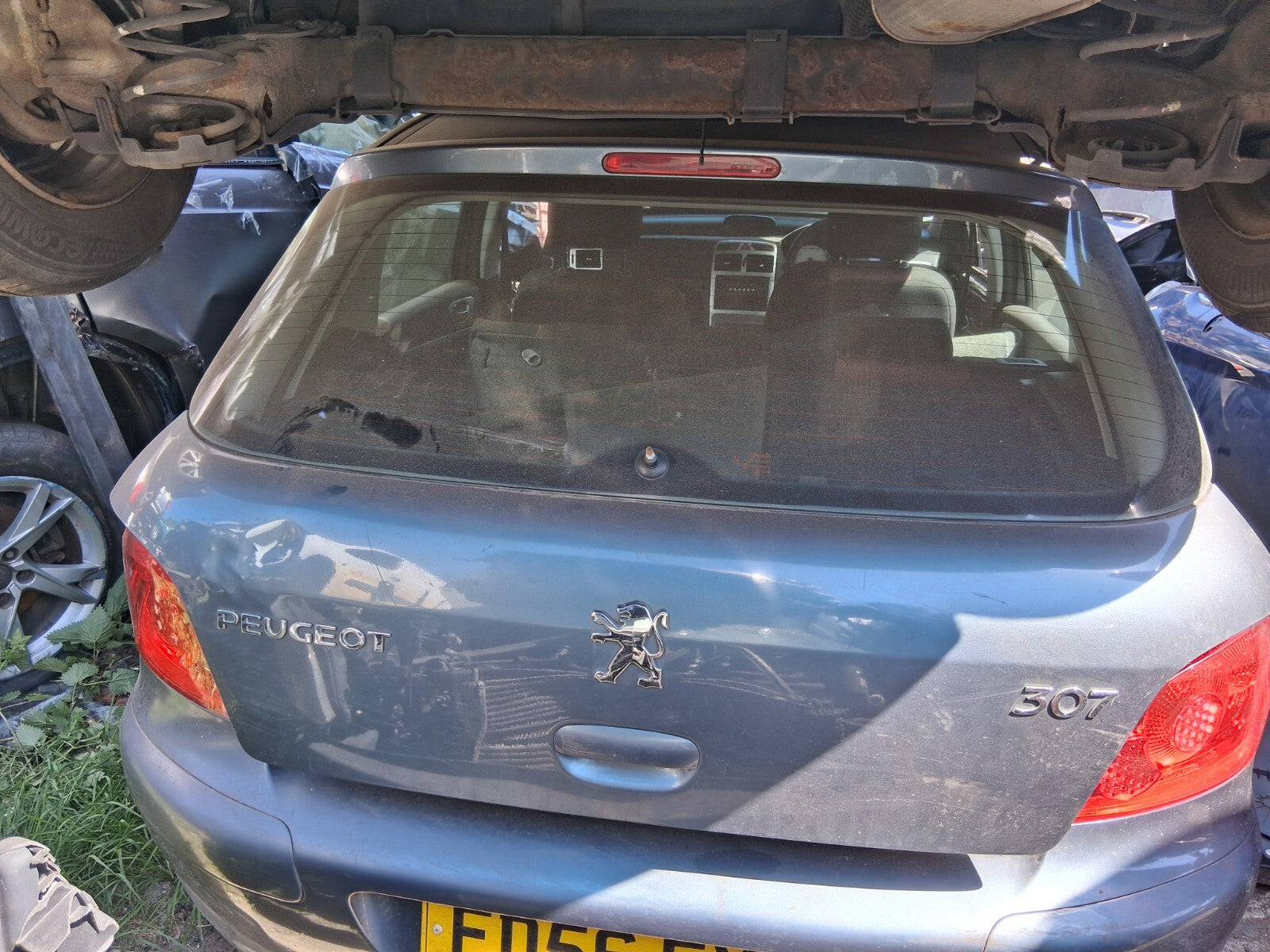 2006 PEUGEOT 307 REAR BOOTLID TAILGATE COMPLETE IRON GREY METALLIC EZWD