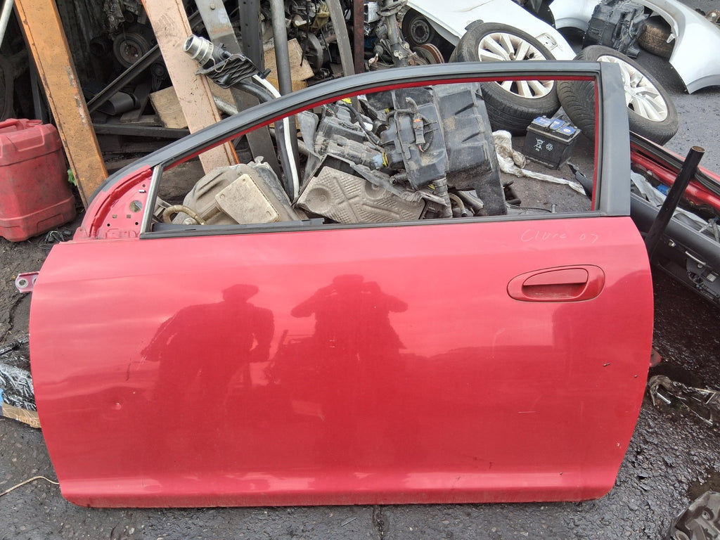 2005 HONDA CIVIC MK7 3 DOOR NS PASSENGER SIDE FRONT DOOR COMPLETE RED R81