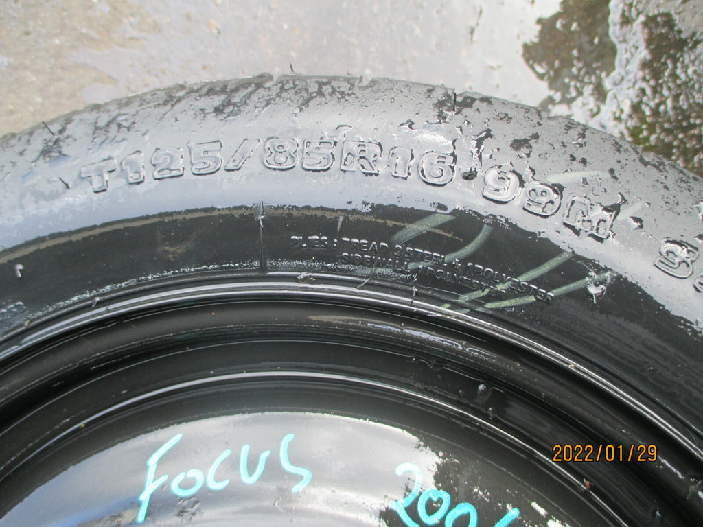 FORD FOCUS 2007 16 INCH SPACESAVER WHEEL WITH TYRE T125/85R16