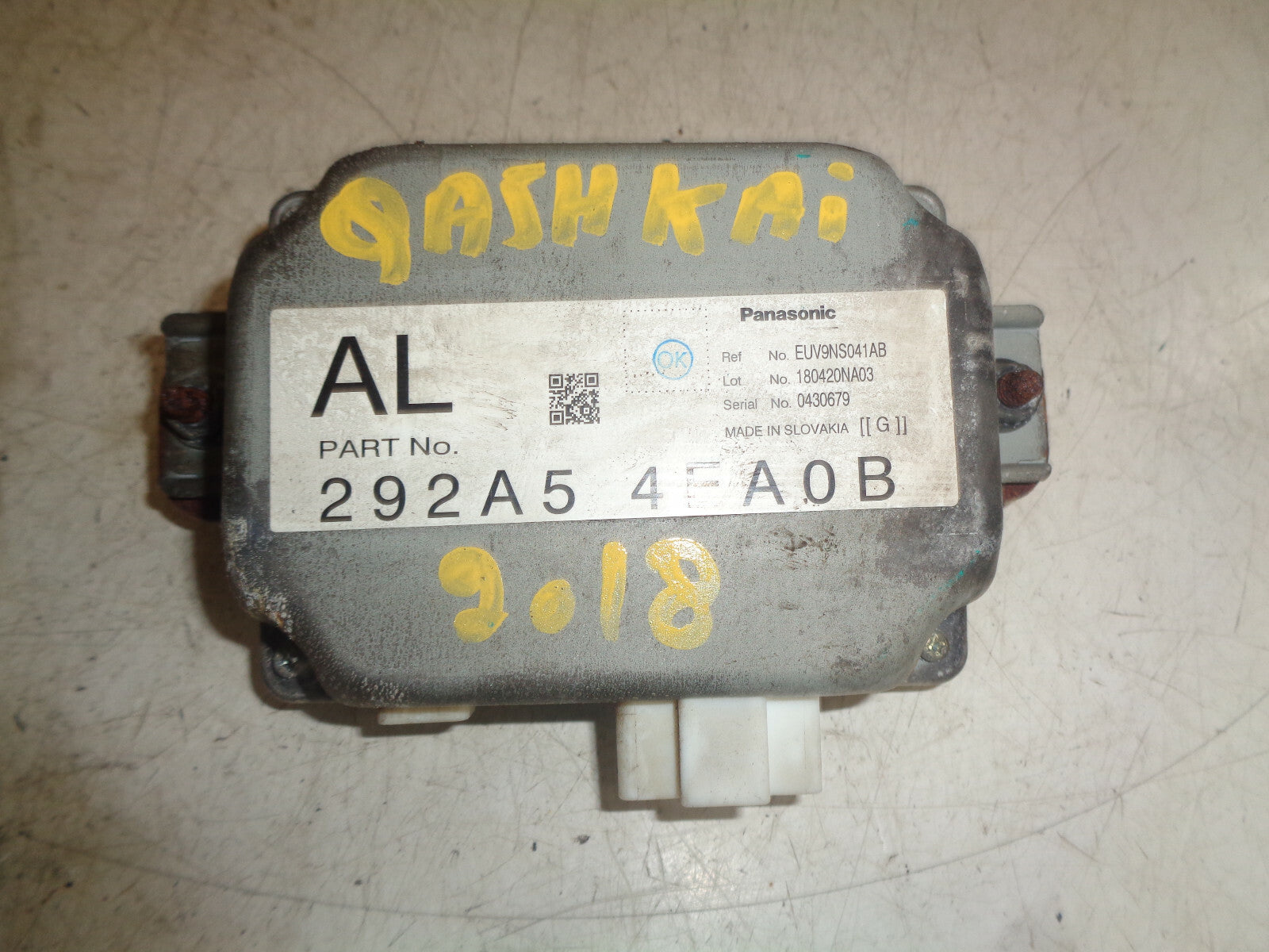 NISSAN QASHQAI J11 MK2 2018 VOLTAGE STABILISER ECU CONTROL MODULE 292A54EA0B