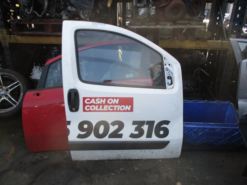 PEUGEOT BIPPER 2013 OSF DRIVER SIDE FRONT DOOR WHITE