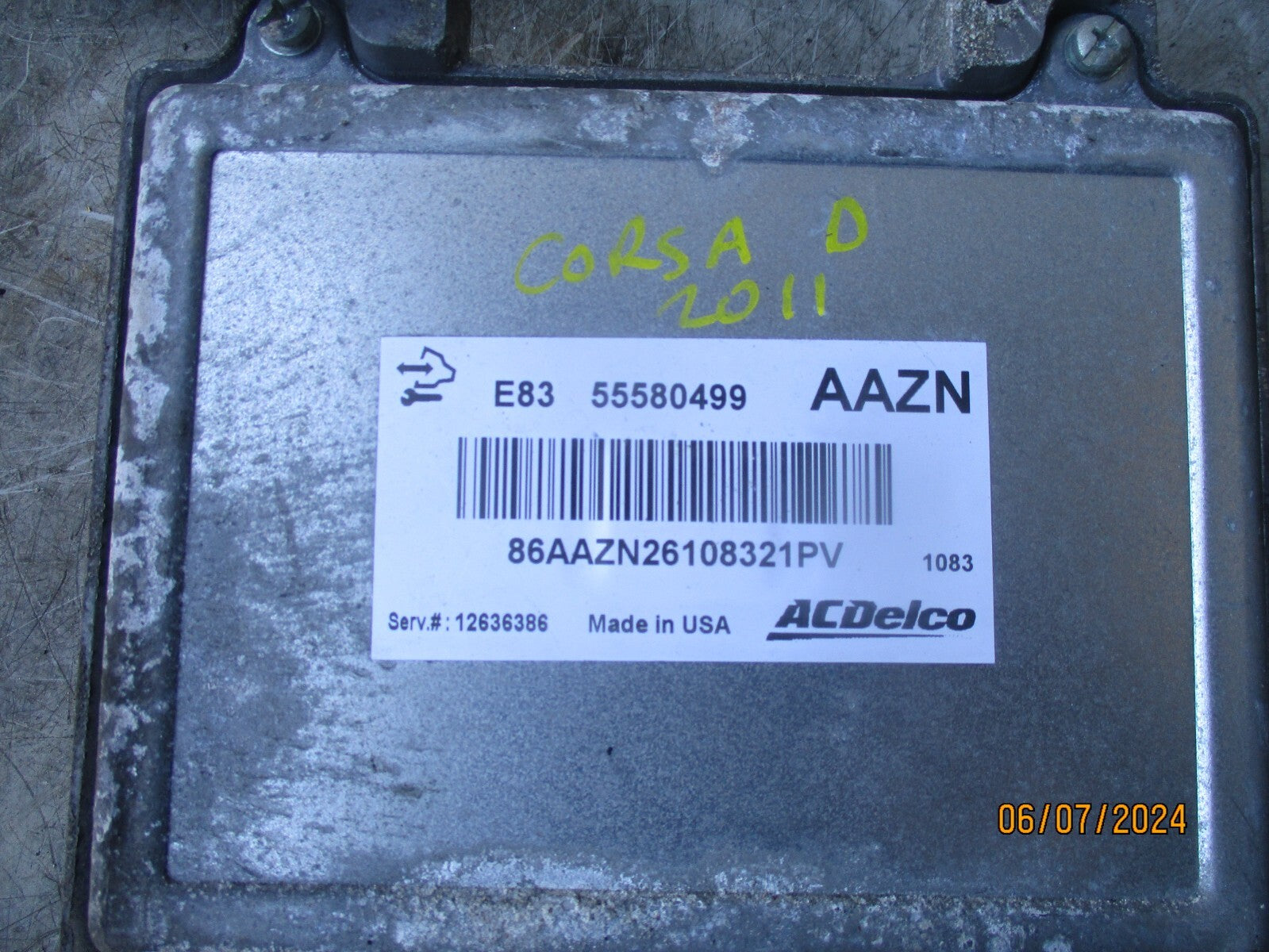 VAUXHALL CORSA D 2011 1.2 PETROL ECU ENGINE CONTROL MODULE 55580499