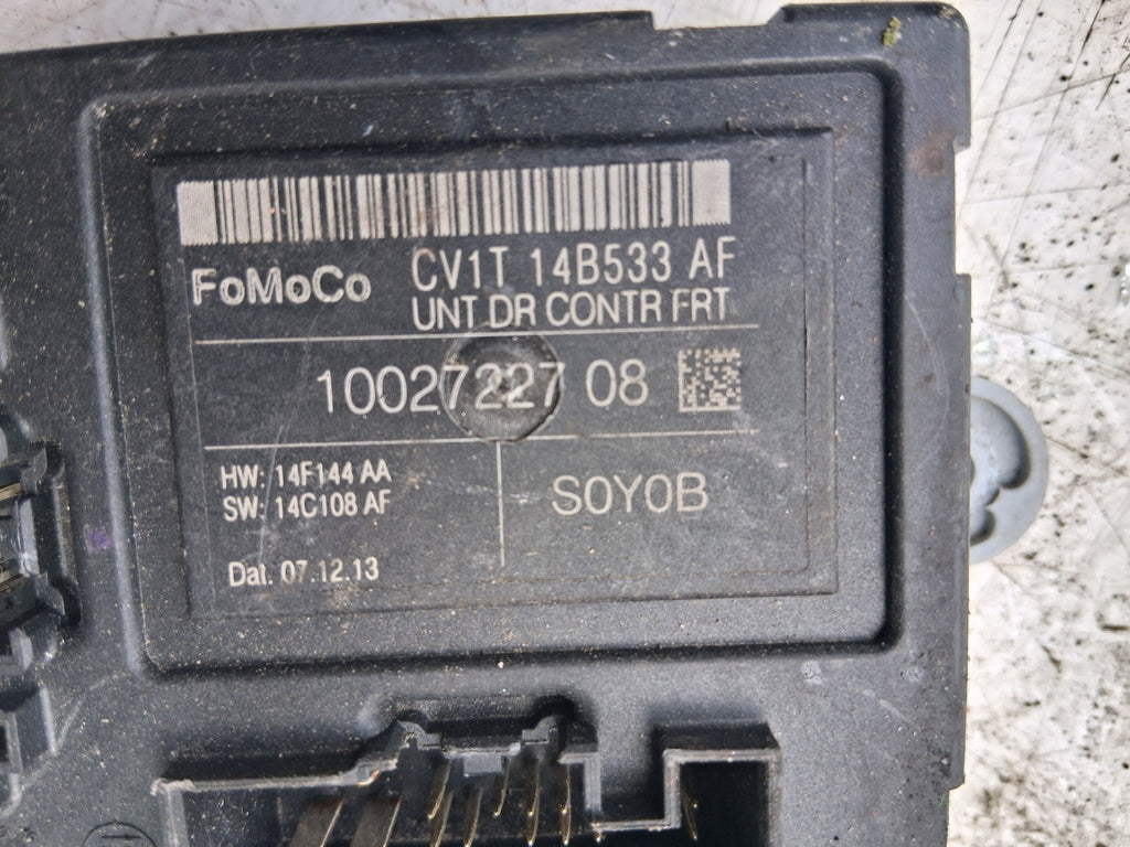 2014 FORD FIESTA MK7 NSF PASSENGER SIDE FRONT LEFT DOOR MODULE CV1T14B533AF
