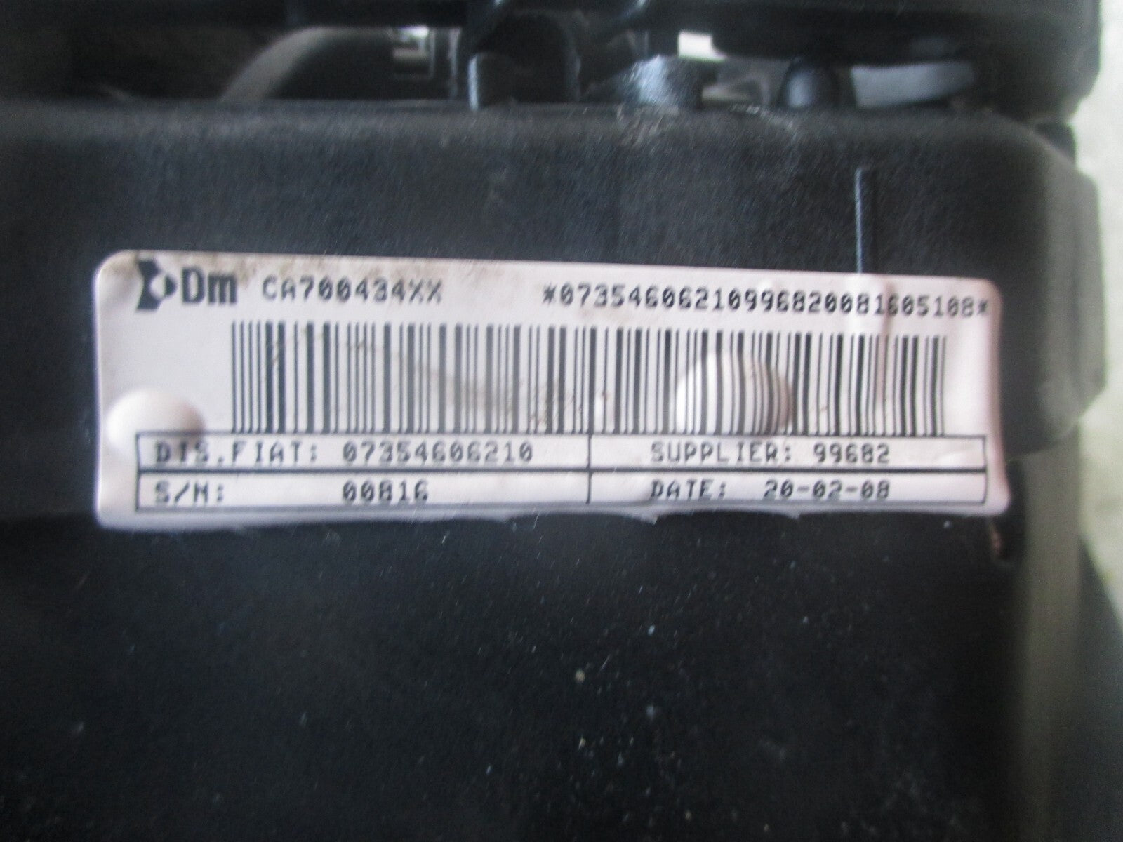 2008 FIAT GRANDE PUNTO FRONT DIVER STEERING WHEEL AIRBAG PA70043042