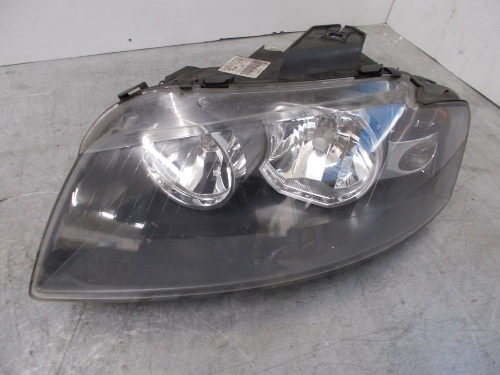 2005 AUDI A3 8P (MK2) NS PASSENGER SIDE HEADLIGHT ASSEMBLY 8P0941003L