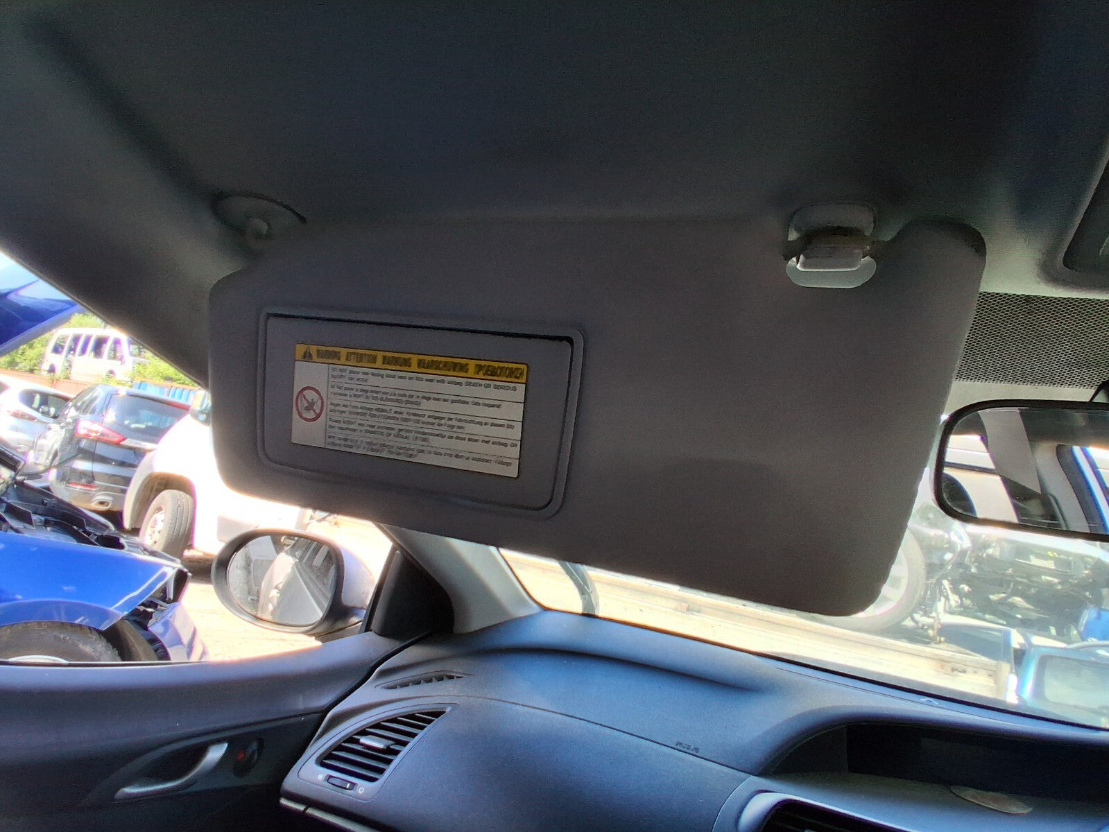 2007 HONDA CIVIC MK8 NSF PASSENGER SIDE FRONT LEFT INTERIOR SUN VISOR