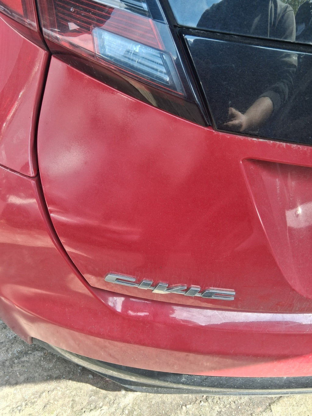2016 HONDA CIVIC MK9 FACELIFT REAR BARE TAILGATE BOOTLID MILANO RED R81