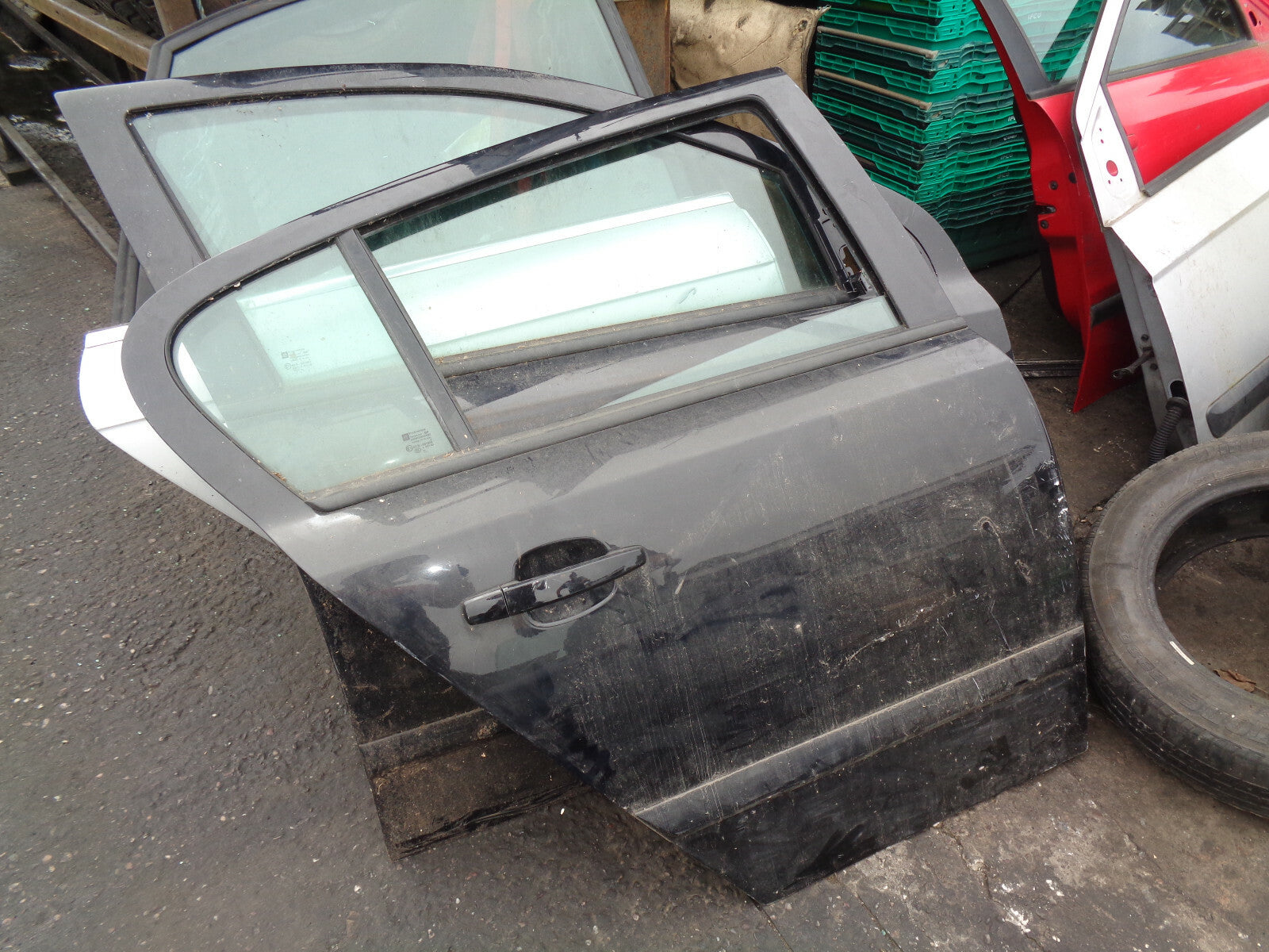 VAUXHALL ASTRA H MK5 HATCHBACK OSR DRIVER SIDE REAR DOOR BLACK