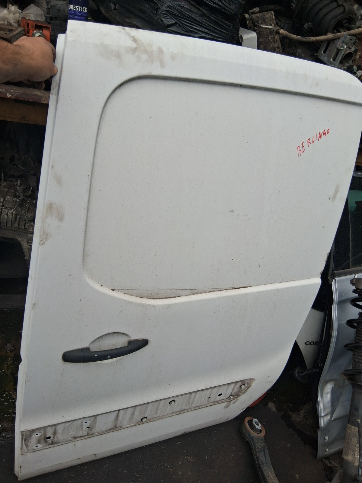 2018 CITROEN BERLINGO MK2 NS COMPLETE PASSENGER SIDE SLIDING DOOR WHITE