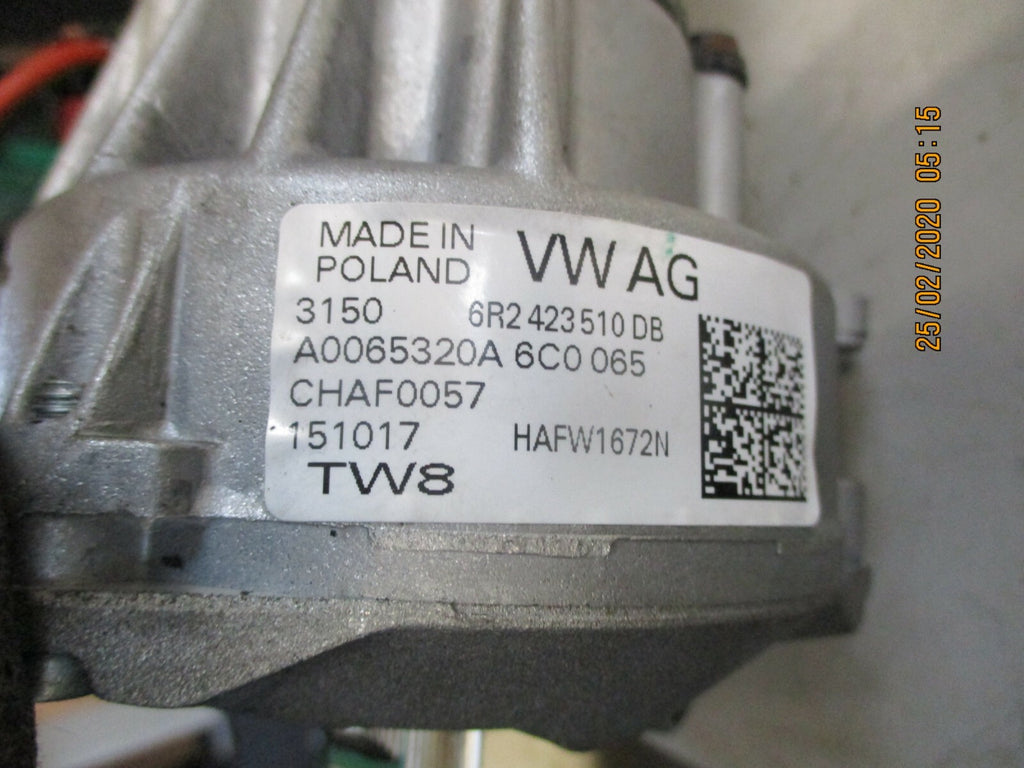 AUDI A1 8X 2018 LOWER ELECTRIC POWER STEERING COLUMN 6R2909144AN 6R2423510DB