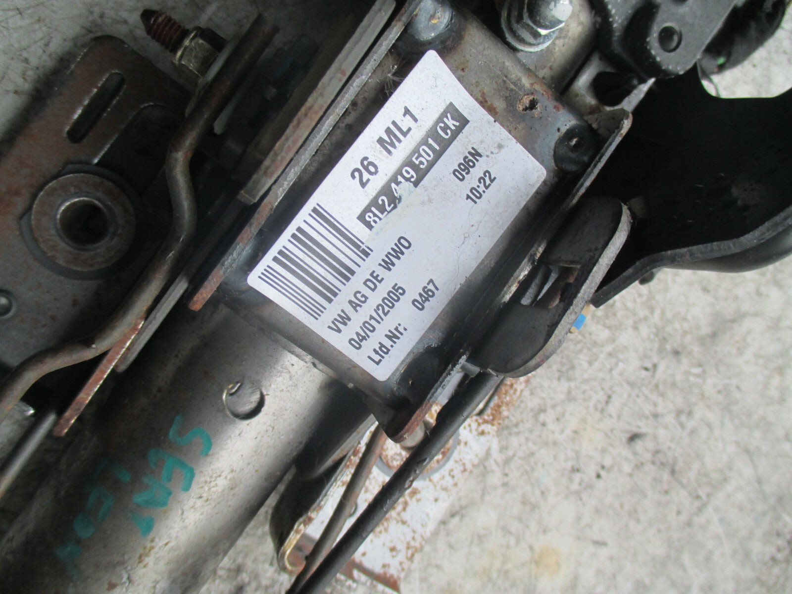 SEAT LEON 2005 MK1 ADJUSTABLE STEERING COLUMN 8l2419501ck