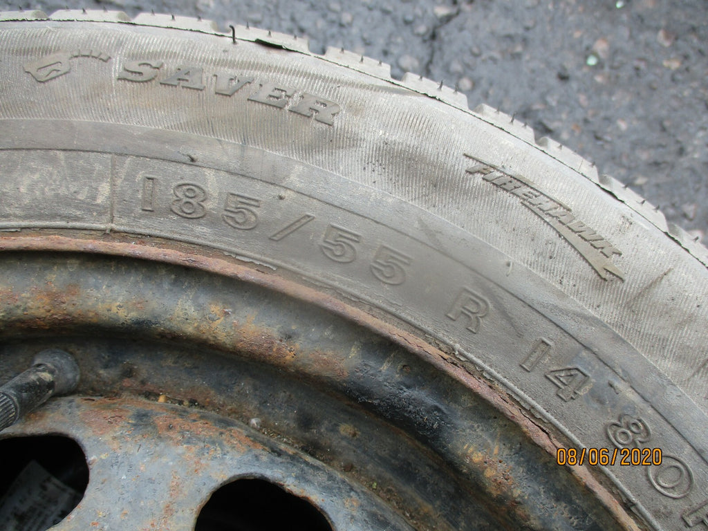 FORD FIESTA MK5 2002 SPARE STEEL WHEEL TYRE 185 55 14 4 STUD FIREHAWK SAVER