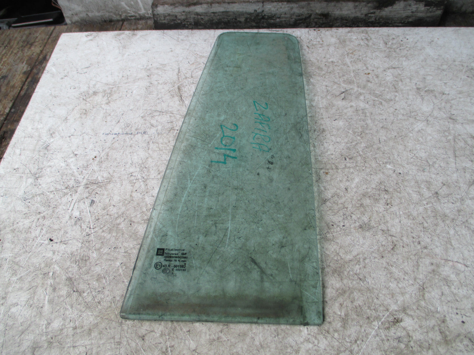 VAUXHALL ZAFIRA 2014 NSR PASSENGER SIDE REAR DOOR QUARTER WINDOW GLASS