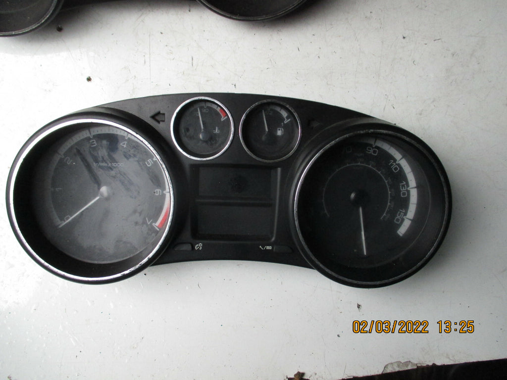 PEUGEOT 308 MK1 2010 1.4 8FS/EP3 CLOCKS SPEEDO INSTRUMENT CLUSTER 9666642280  --