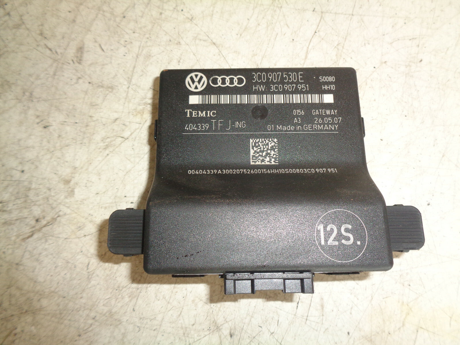 VW VOLKSWAGEN PASSAT B6 2007 GATEWAY INTERFACE CONTROL MODULE 3C0907530E