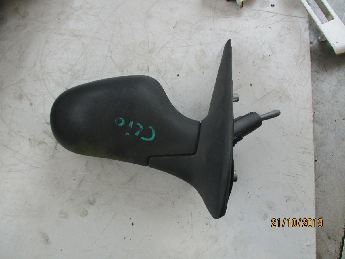 RENAULT CLIO MK2 OS DRIVER SIDE MANUAL DOOR WING MIRROR BLACK