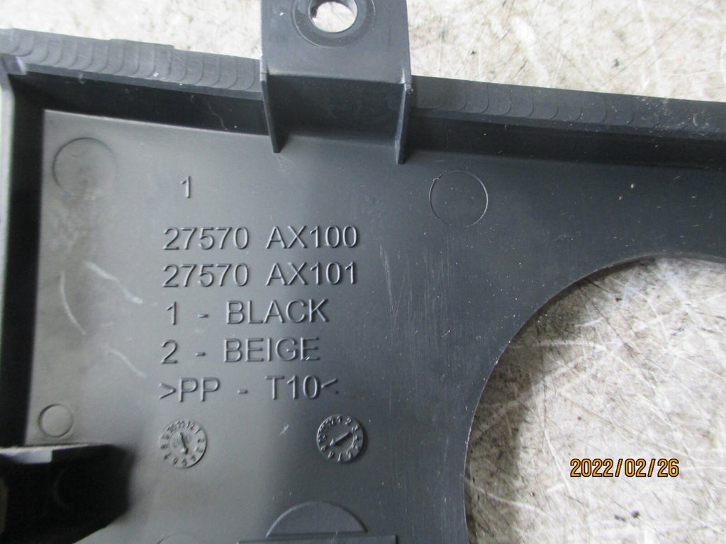 NISSAN MICRA 2006 MK3 HEATER CONTROL AND HAZARD SWITCH SURROUND TRIM 27570AX100