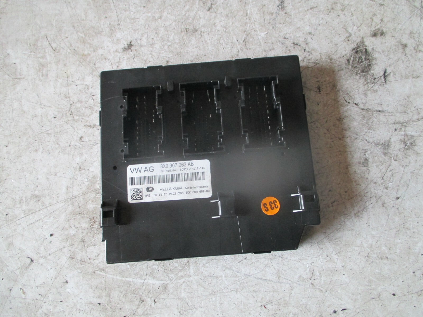 AUDI A1 2015 8X BODY CONTROL MODULE 8X0907063