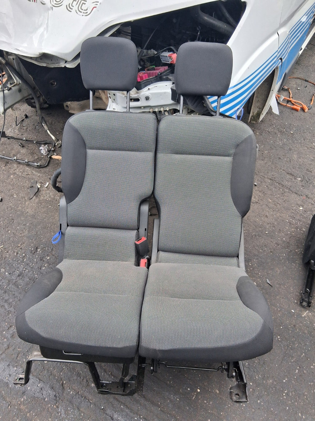 2021 PEUGEOT PARTNER MK3 K9 NS PASSENGER SIDE COMPLETE TWIN SEAT FABRIC