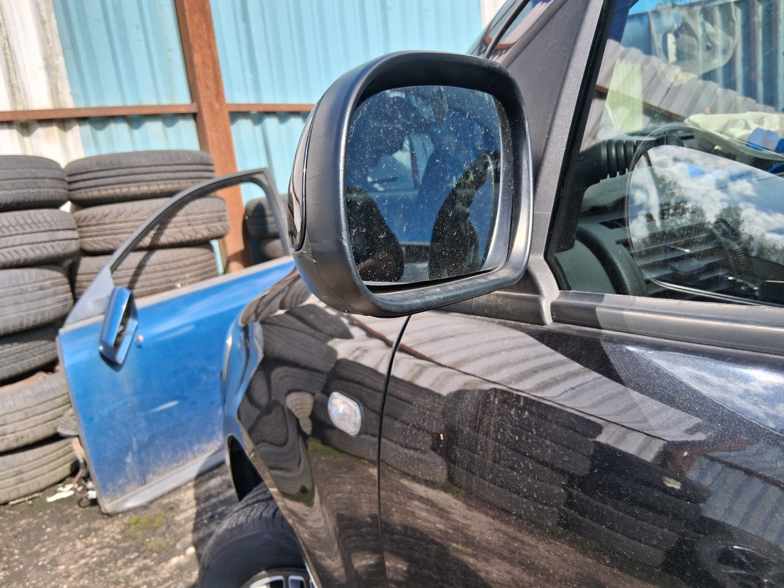 2011 VW VOLKSWAGEN FOX 3 DOOR NS PASSENGER SIDE FRONT LEFT WING MIRROR BLACK
