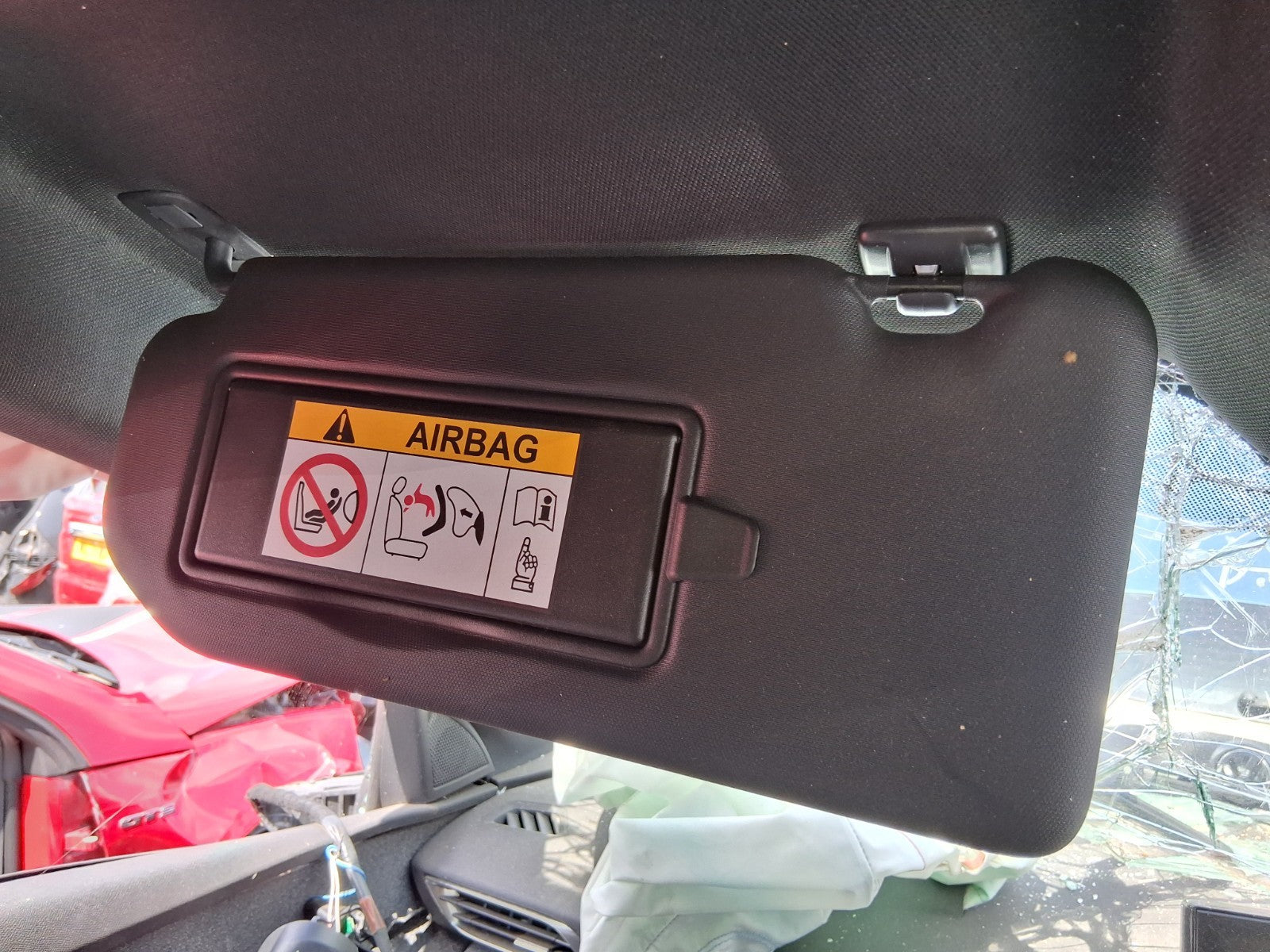 2023 PEUGEOT 5008 MK2 NSF PASSENGER SIDE FRONT LEFT SUN VISOR SHADE