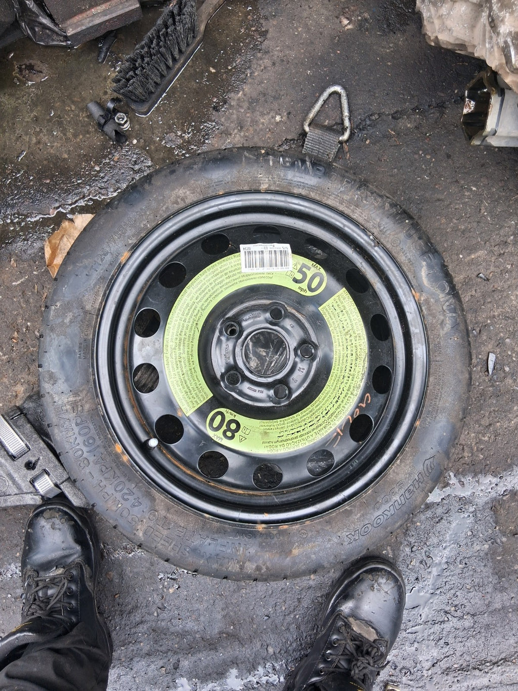 2018 VW VOLKSWAGEN GOLF MK7 16 INCH SPACE SAVER SPARE WHEEL WITH TYRE 125/70R16