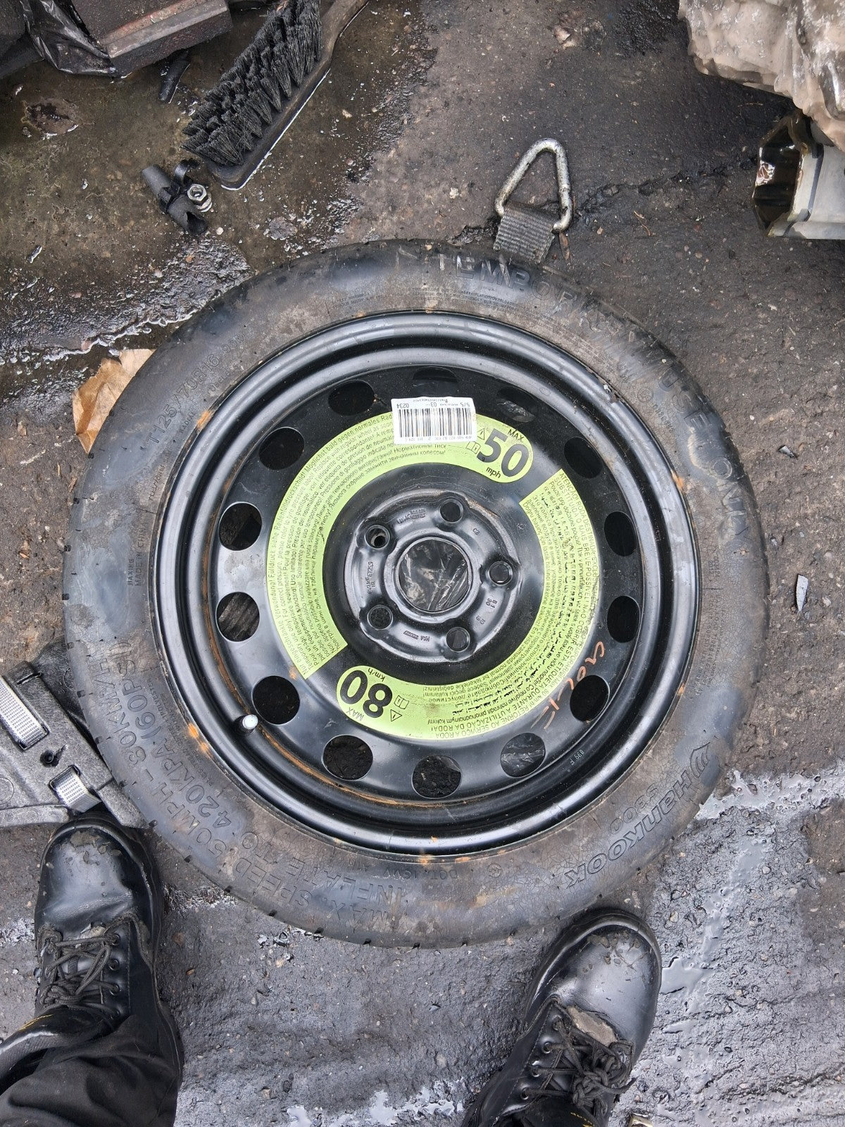 2018 VW VOLKSWAGEN GOLF MK7 16 INCH SPACE SAVER SPARE WHEEL WITH TYRE 125/70R16