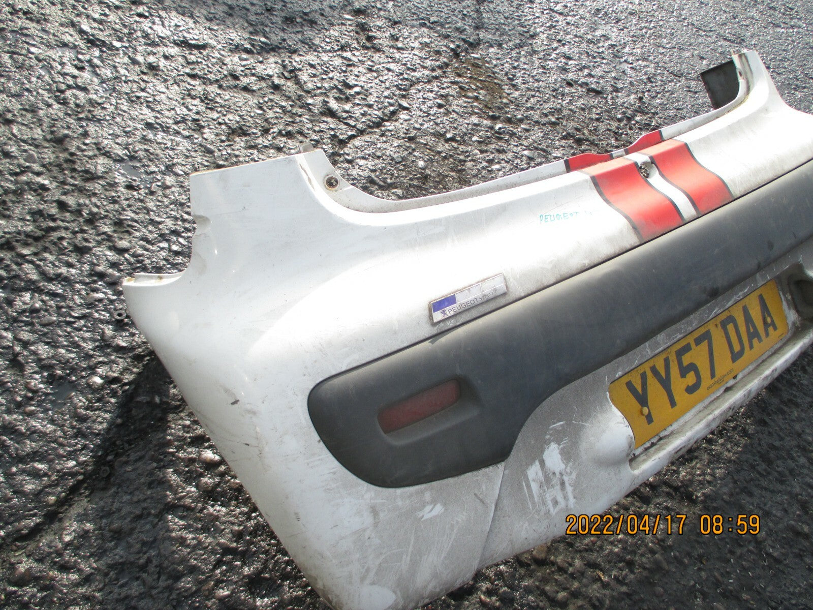 PEUGEOT 107 2007 REAR COMPLETE BUMPER