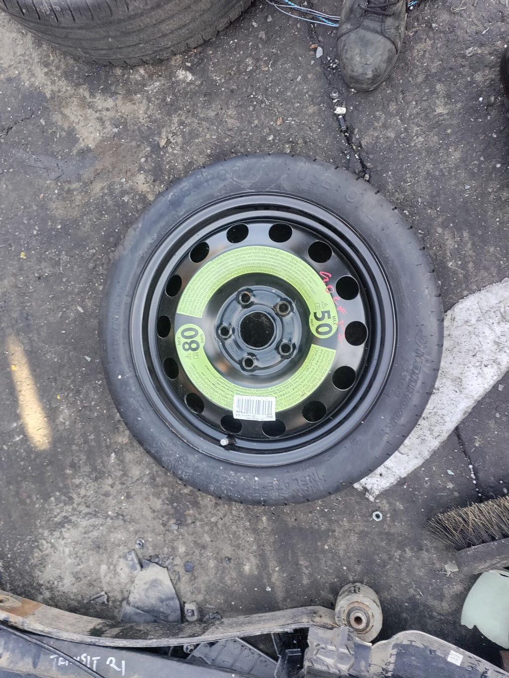 2015 VOLKSWAGEN GOLF MK7 SPACESAVER WHEEL WITH TYRE T125/70R16