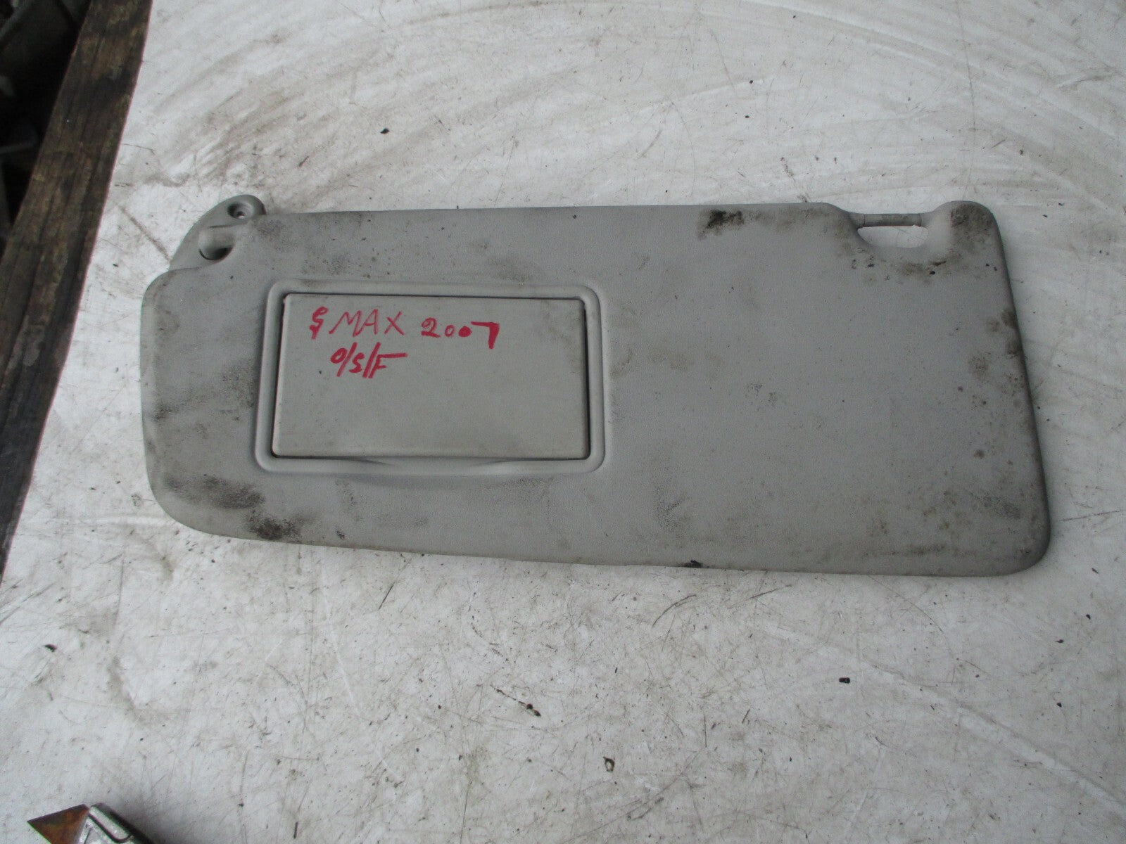 FORD S MAX S-MAX 2007 OSF DRIVER SIDE FRONT SUN SHADE VISOR GREY MIRROR