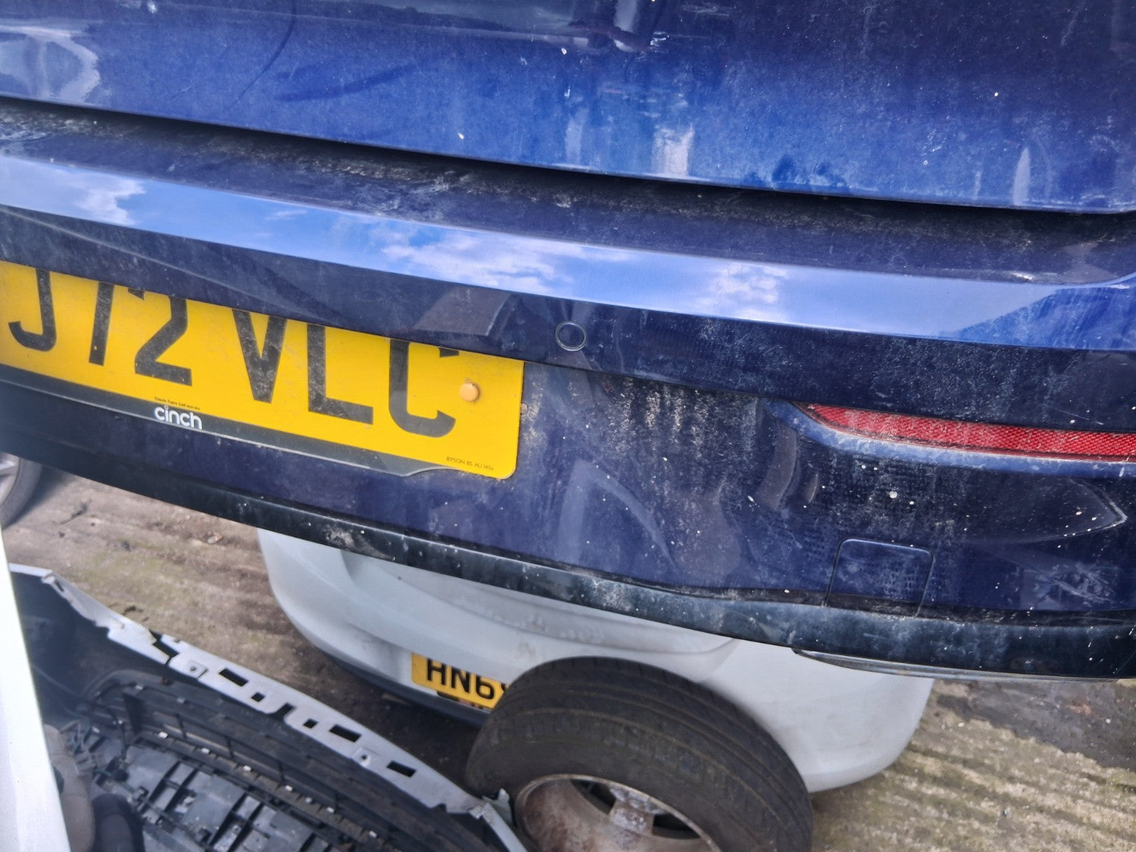 2022 VW VOLKSWAGEN GOLF MK8 R LINE COMPLETE REAR BUMPER WITH SENSORS BLUE