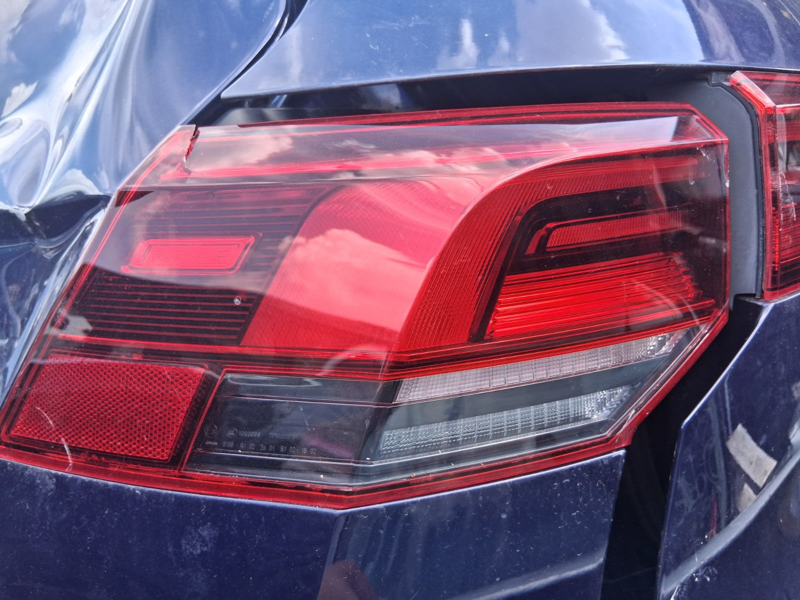 2022 VW VOLKSWAGEN GOLF MK8 R LINE NSR PASSENGER SIDE REAR LEFT OUTER TAIL LIGHT