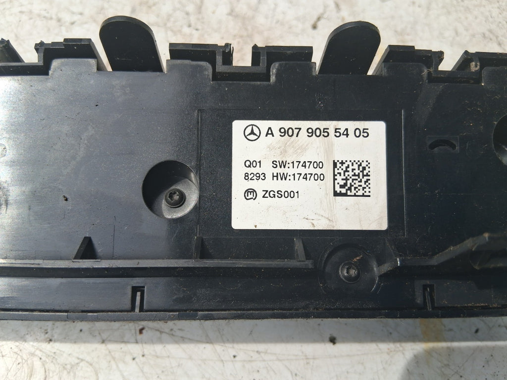 MERCEDES BENZ SPRINTER W907 2018 HEATER AC CLIMATE CONTROL SWITCH A9079055405