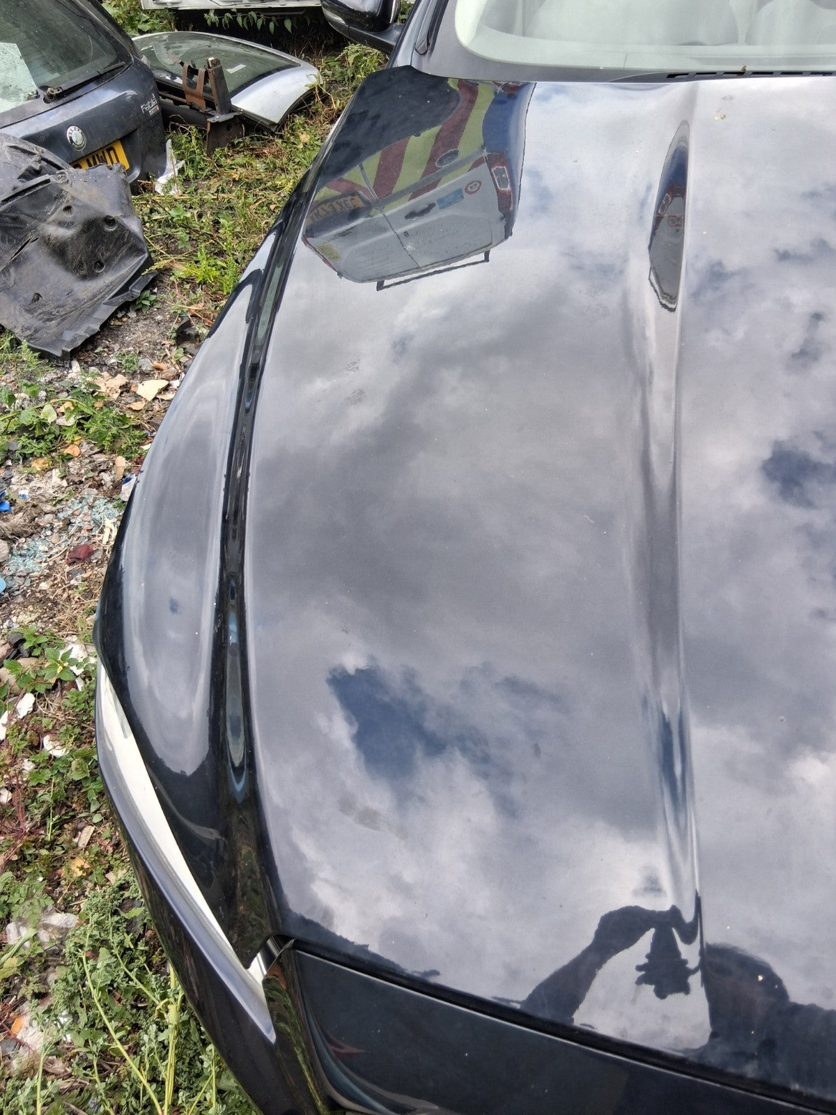 2012 JAGUAR XJ X351 FRONT BONNET HOOD PANEL BLACK MIDNIGHT BLACK MET PEF