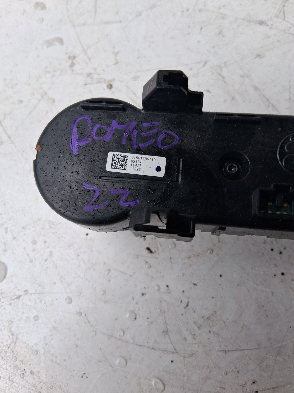 2022 ALFA ROMEO STELVIO 949 AC HEATER CLIMATE CONTROL SWITCH PANEL 01561506110