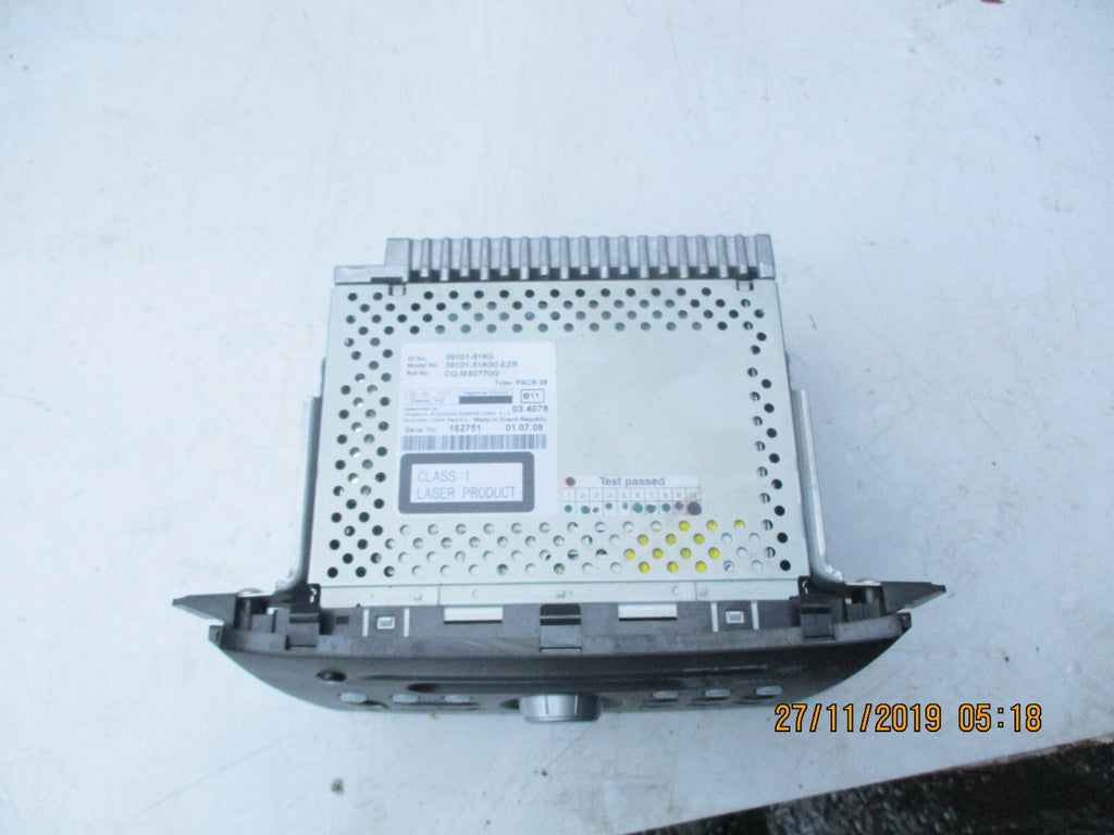 VAUXHALL AGILA B MK2 2009 RADIO STEREO CD MP3 PLAYER HEAD UNIT 39101-51KO