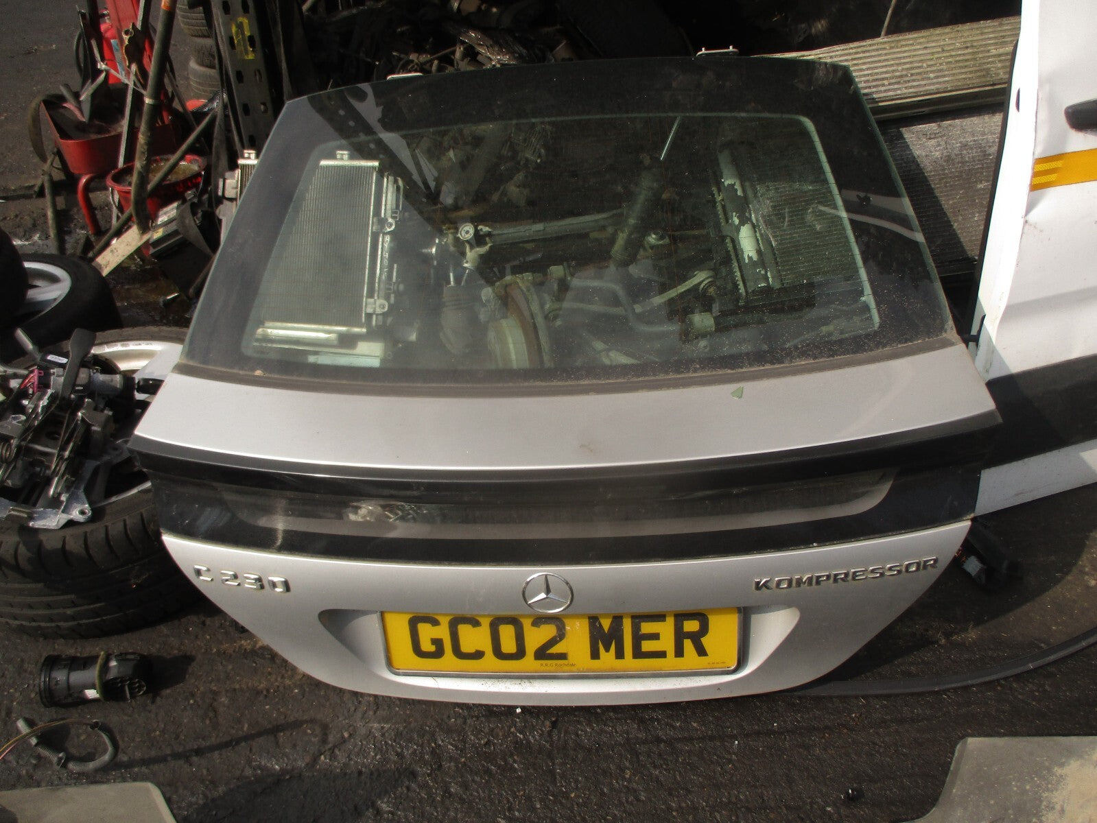 2002 MERCEDES C CLASS COUPE CL203 COMPLETE REAR BOOTLID TAILGATE BOOT SILVER