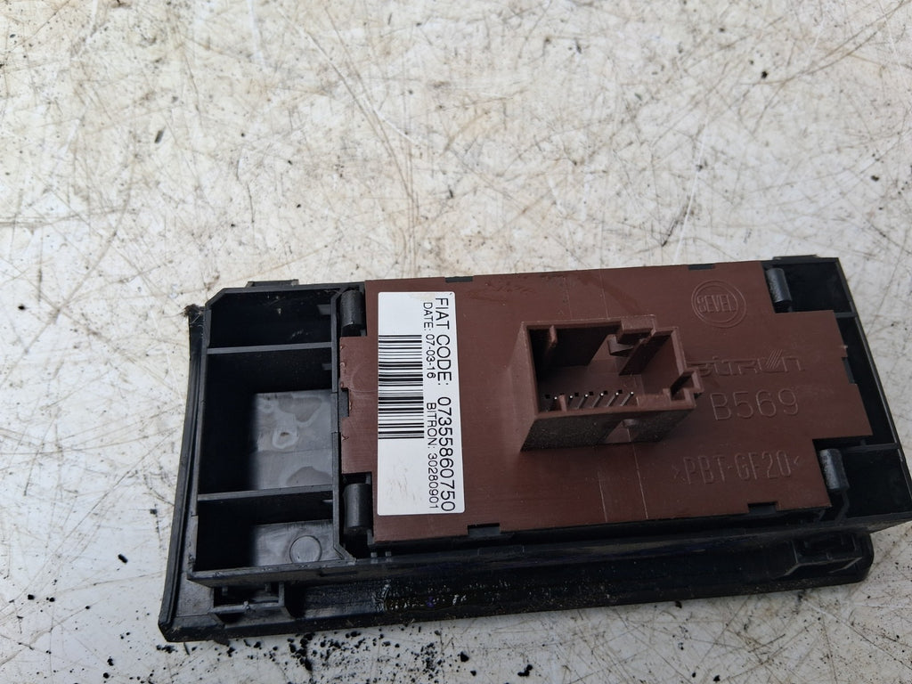 2016 PEUGEOT BOXER MK3 HEADLIGHT ADJUSTER CONTROL SWITCH PANEL 07355860750