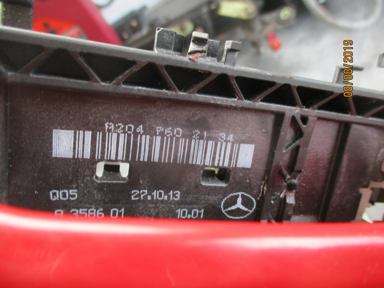 MERCEDES A CLASS W176 NSR PASSENGER SIDE REAR DOOR LOCK MECH & RED HANDLE
