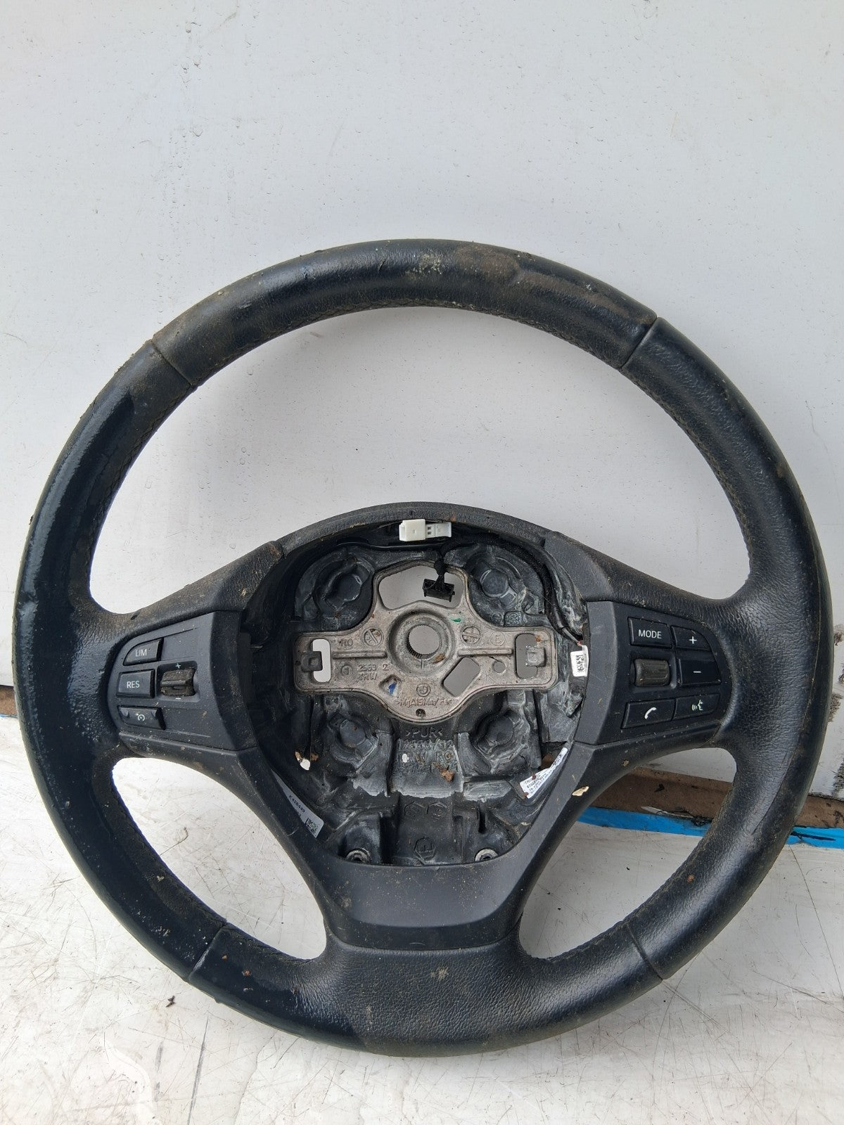 2014 BMW 3 SERIES F30 3 SPOKE MULTIFUNCTION LEATHER STEERING WHEEL